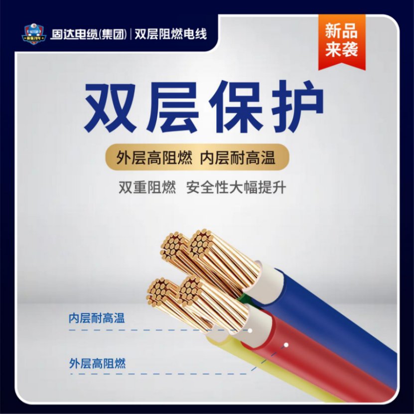 固达高端电线产品矩阵再扩容，新品双层阻燃电线重磅上市