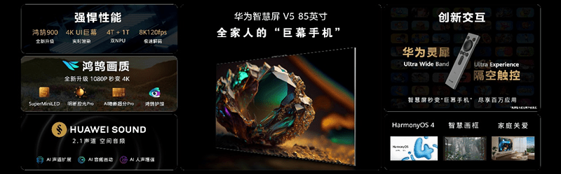 华为智慧屏 V5重磅发布 创新交互解锁“巨幕手机”百种新玩法