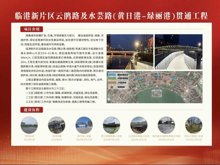 新片区云鹃路及水芸路（黄日港-绿丽港）贯通工程今日正式通车