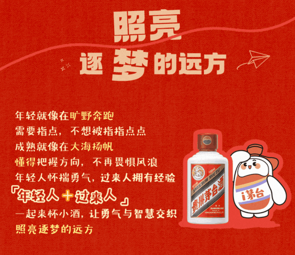给年轻客户的消费建议：防伪升级版“100ml”茅台酒解品饮新场景