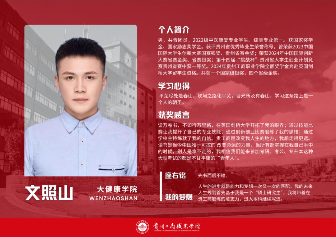 群星闪耀，人均“六边形战士”！贵工商国家奖学金天团申请出战
