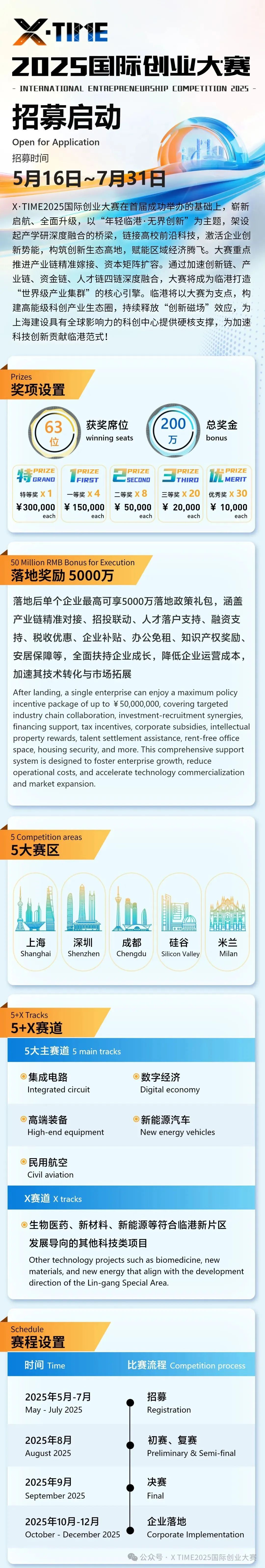 X·TIME2025国际创业大赛正式启动报名，期待您的参与