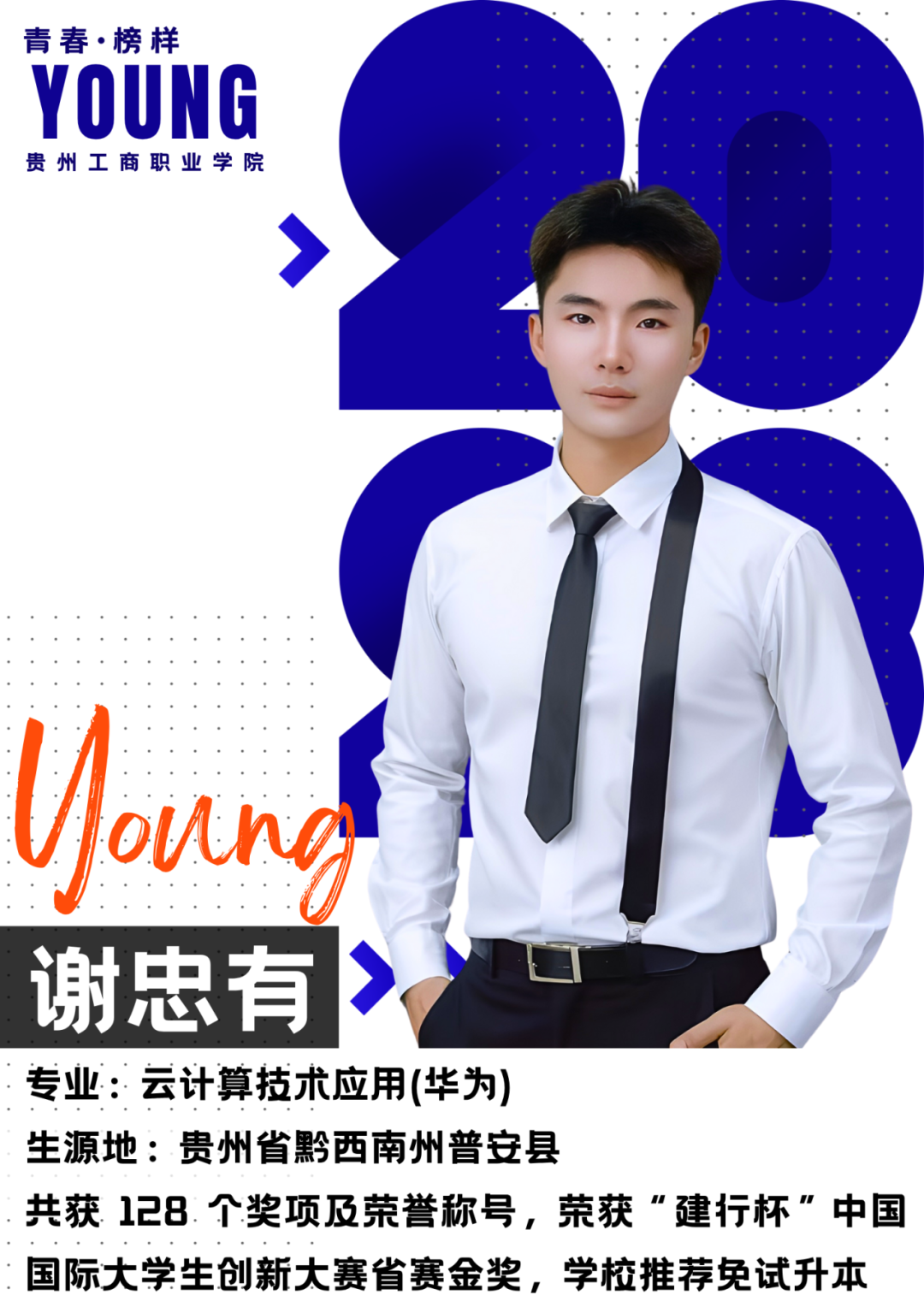 青春・榜 YOUNG | 谢忠有：128个奖项及荣誉称号，获得免试升本资格的 “全能赛将”