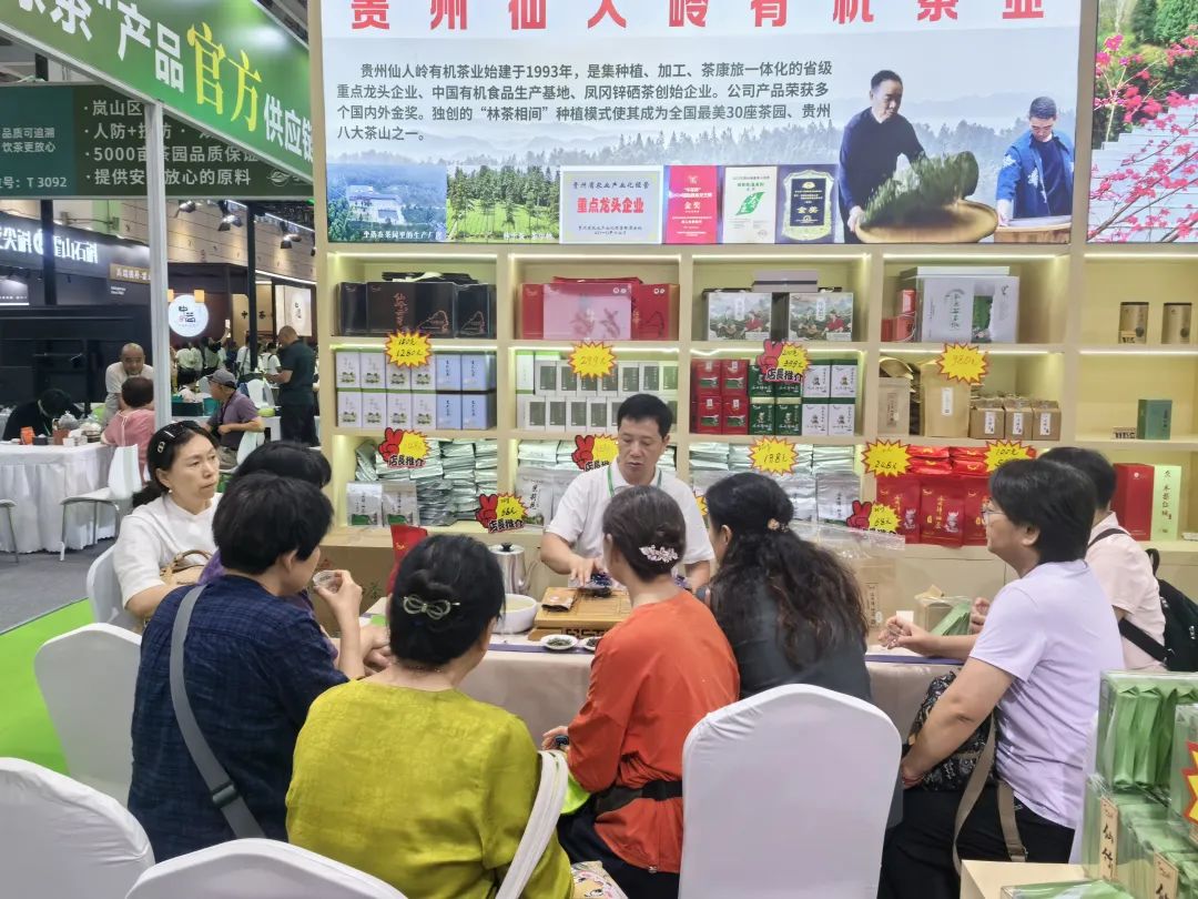 黔茶泉涌 香动齐鲁——贵州绿茶展团济南茶博会第三日热度攀升