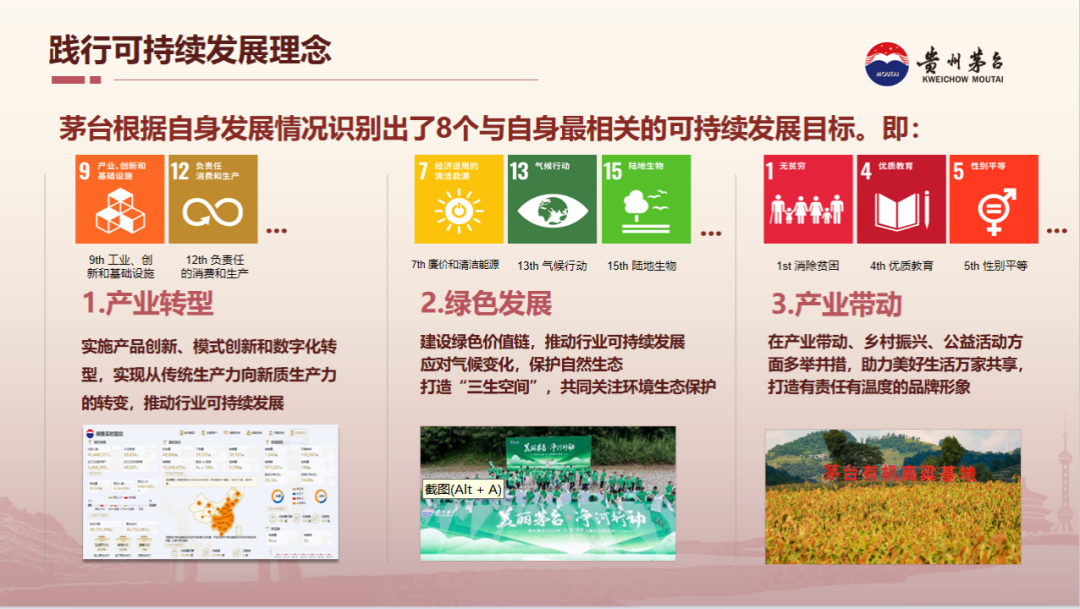 产业转型 绿色发展 产业带动——全球视野下的茅台可持续发展实践