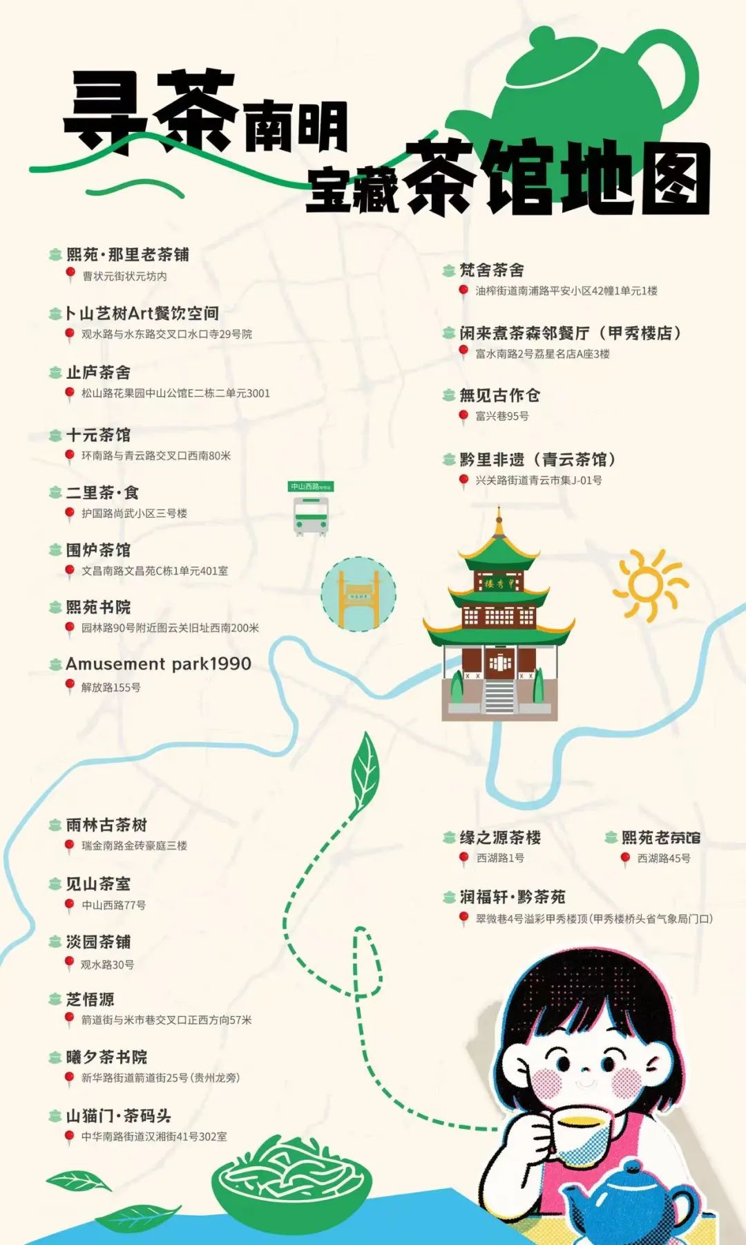 跟着南明茶馆地图打卡， 追寻不止于“早C晚A”的生活诗意