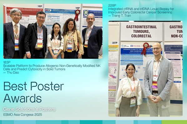Gene Solutions 圆满收官 ESMO Asia 2025 大会,成功举办 AI 驱动多组学液态活检专题研讨会,并斩获两项最佳海报奖 Gene Solutions 圆满收官 ESMO Asia 2025 大会,成功举办 AI 驱动多组学液态活检专题研讨会,并斩获两项最佳海报奖