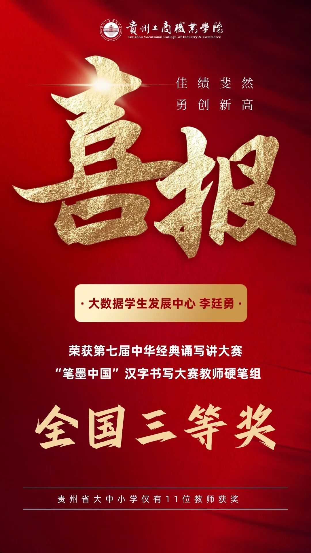 国奖再+1！从字里行间看贵州工商职业学院书写“第二课堂”育人篇章