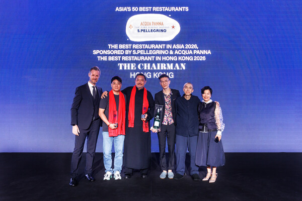 香港THE CHAIRMAN"大班楼"荣登2026年度ASIA'S 50 BEST RESTAURANTS"亚洲50最佳餐厅"NO.1宝座 香港THE CHAIRMAN"大班楼"荣登2026年度ASIA'S 50 BEST RESTAURANTS"亚洲50最佳餐厅"NO.1宝座