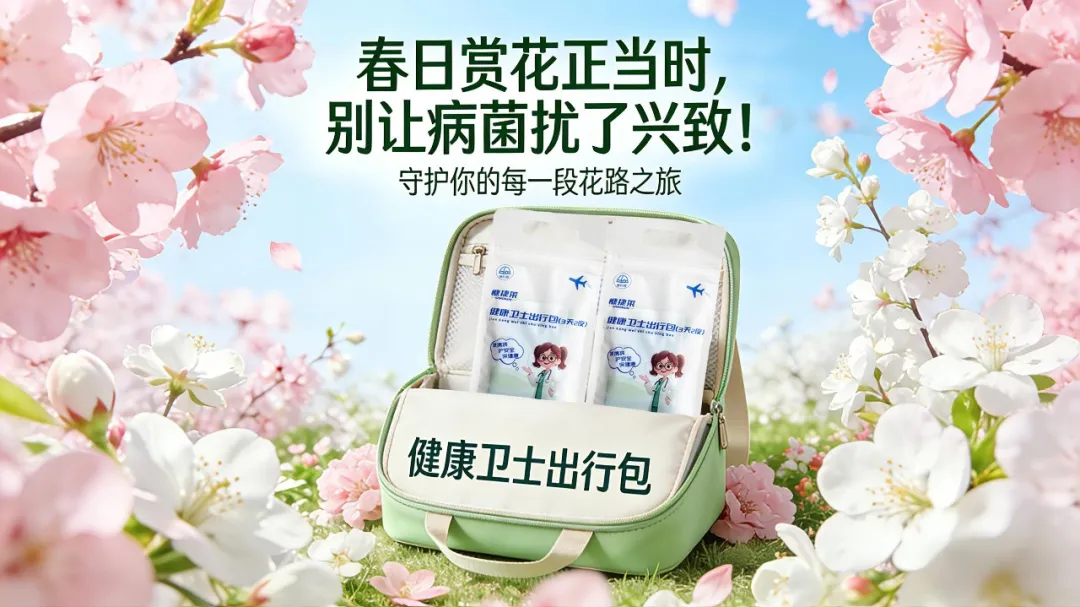 春日赏花正当时，别让病菌扰了兴致！健康卫士出行包，守护你的每一段花路之旅