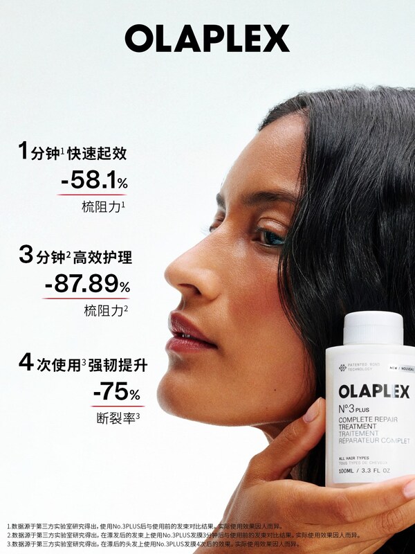 3分钟，不止于修护---- OLAPLEX沉淀10年+[i]革新升级No.3PLUS强韧焕芯洗前发膜