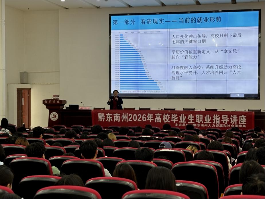 重塑就业新观念 启航青春职业路 | 黔东南州2026年职业指导讲座走进凯里学院