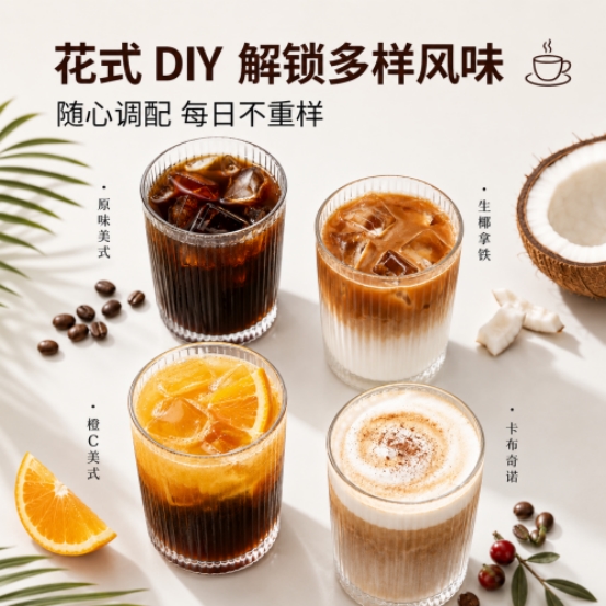晨起一杯黑咖啡，消水肿提高代谢辅助减脂