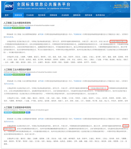 三项工业人工智能领域国家标准正式发布实施,中控技术深度参与 三项工业人工智能领域国家标准正式发布实施,中控技术深度参与