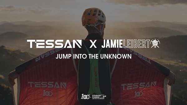 TESSAN宣布与翼装飞行运动员Jamie Leibert建立合作伙伴关系，首支预告片《Jump Into The Unknown》同步发布