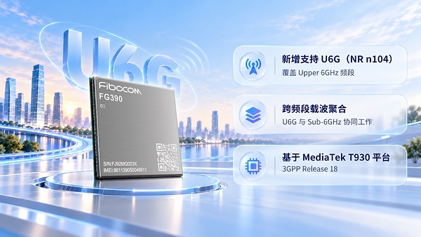广和通FG390率先支持U6G，助推5G-A FWA迈向万兆无线宽带